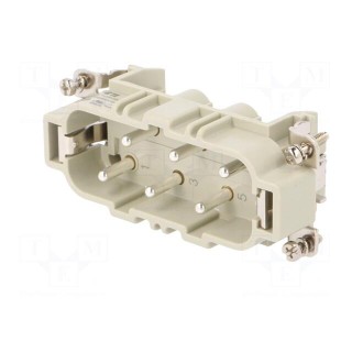 Connector: HDC | male | HSB | PIN: 6 | 6+PE | size 6 | 35A | 400V | 1.5÷6mm2