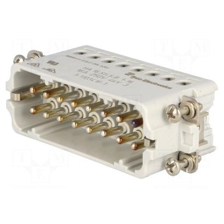 Connector: HDC | male | HTS HA | PIN: 16 | size 5 | 16A | 250V | 0.5÷2.5mm2