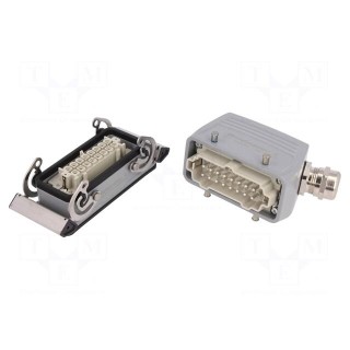 Connector: HDC | male + female | plug + socket | HE | PIN: 16 | 16+PE