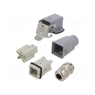 Connector: HDC | male + female | plug + socket,complete set | HA