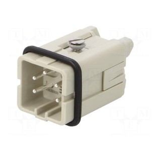Connector: rectangular | male | PIN: 5 | 4+PE | size 1 | screws | straight
