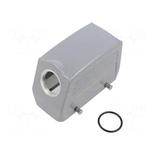 Enclosure: for rectangular connectors | size 6 | for cable | angled