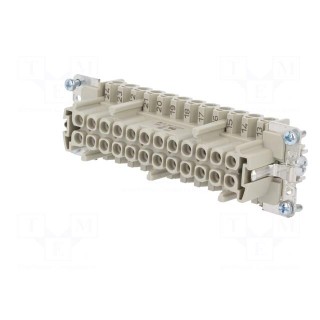 Connector: HDC | female | PIN: 24 | size 24 | contact insert | 500V | 16A