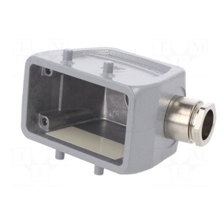 Enclosure: for HDC connectors | size 10 | for cable | M20 | angled
