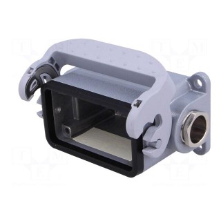 Enclosure: for HDC connectors | size 10 | Locking: with latch | M20