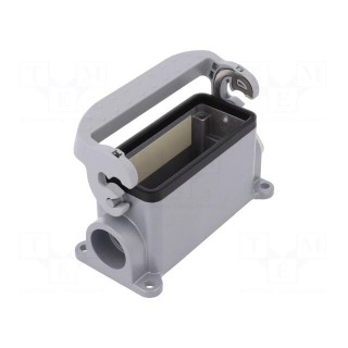 Enclosure: for HDC connectors | size 16 | Locking: with latch | M25