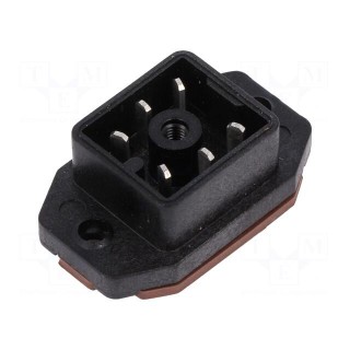 Connector: rectangular | GO | socket | male | PIN: 6 | tinned | IP65 | black
