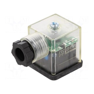 Connector: valve connector | plug | form A | 18mm | female | PIN: 3 | 110V