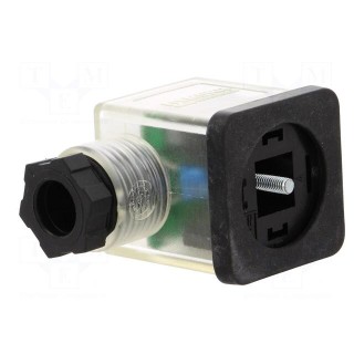 Connector: valve connector | plug | form A | 18mm | female | PIN: 3 | 230V