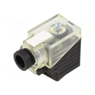 Connector: valve connector | plug | form A | 18mm | female | PIN: 3 | 2+PE