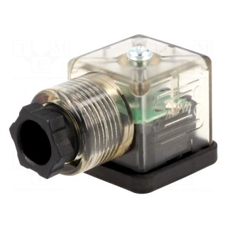 Connector: valve connector | plug | form A | 18mm | female | PIN: 3 | mPm
