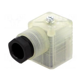 Connector: valve connector | plug | form A | 18mm | female | PIN: 3 | 8A