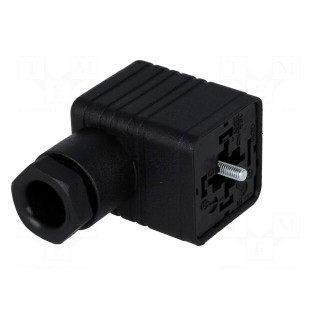 Connector: valve connector | plug | form A | 18mm | female | PIN: 3 | 16A