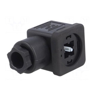 Connector: valve connector | plug | form A | 18mm | female | PIN: 4 | 3+PE