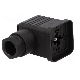 Connector: valve connector | plug | form A | 18mm | female | PIN: 4 | 400V