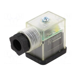 Connector: valve connector | plug | form B | 10mm | female | PIN: 3 | 24V