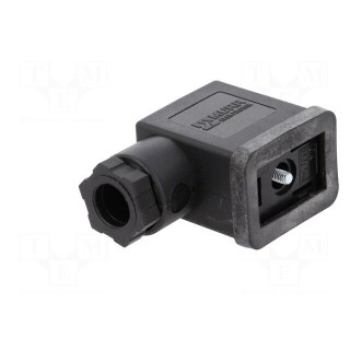 Connector: valve connector | plug | form B | 11mm | female | PIN: 3 | 230V