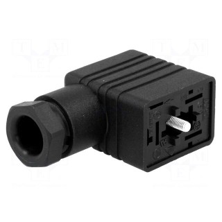 Connector: valve connector | plug | form B | 11mm | female | PIN: 3 | 250V