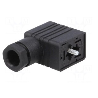 Connector: valve connector | plug | form B | 11mm | female | PIN: 3 | 250V