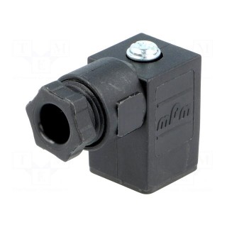 Connector: valve connector | plug | form C | 9.4mm | female | PIN: 4