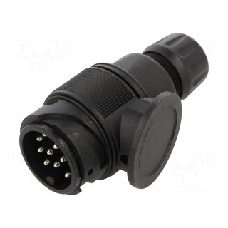 Connector: automotive | plug | for cable | PIN: 13 | Type: short | 12VDC