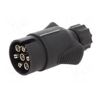 Connector: automotive | plug | PIN: 7 | nickel plated | 12VDC | 10mm
