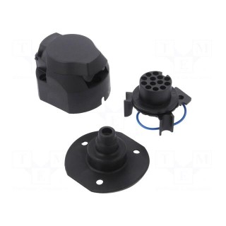 Connector: automotive | socket | for panel mounting | PIN: 13 | 12VDC