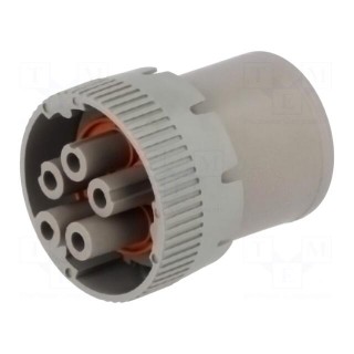 Connector: circular | HD10 | plug | female | PIN: 5 | for cable