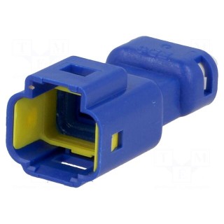 Connector: wire-wire | 560,E-Seal | male | plug | for cable | blue | IP67