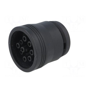 Connector: wire-wire | AHD | plug | female | PIN: 9 | Locking: bayonet