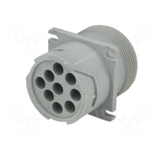 Connector: wire-wire | AHD | socket | male | PIN: 9 | Locking: bayonet