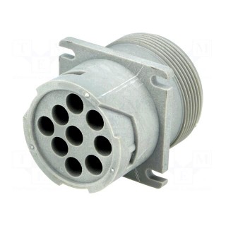 Connector: wire-wire | AHD | socket | male | PIN: 9 | Locking: bayonet