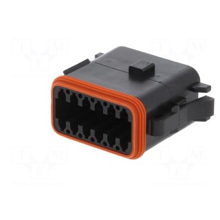 Connector: wire-wire | AT | plug | female | PIN: 12 | IP67 | Locking: latch