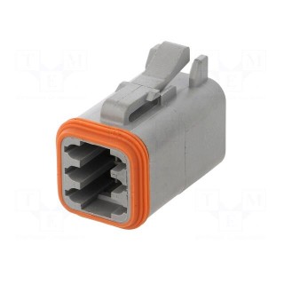 Connector: wire-wire | AT | plug | female | PIN: 6 | IP67 | Locking: latch