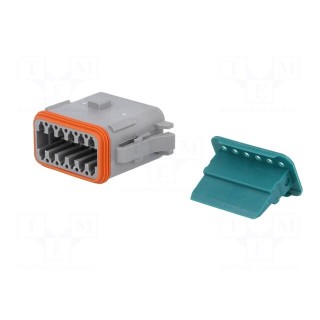Connector: wire-wire | AT | female | plug | for cable | PIN: 12 | crimped