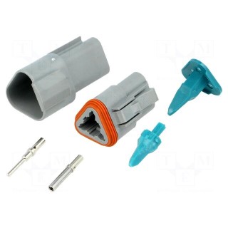 Connector: wire-wire | AT | plug | male + female | Size: 16 | PIN: 3 | 13A