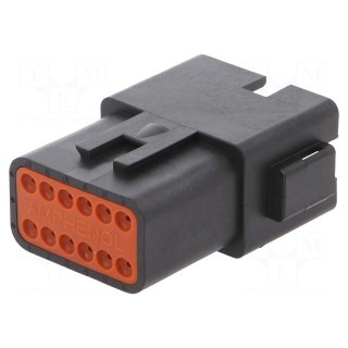 Connector: wire-wire | AT | plug | male | PIN: 12 | IP67 | Locking: latch