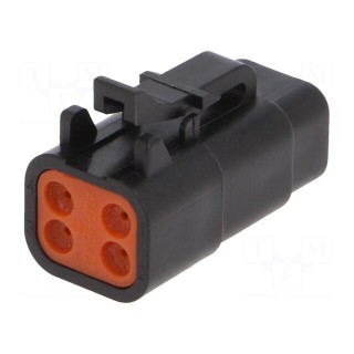 Connector: wire-wire | ATM | plug | female | PIN: 4 | IP67 | Locking: latch