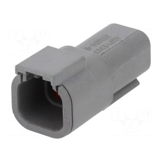 Connector: wire-wire | ATM | plug | male | PIN: 4 | IP67 | Locking: latch