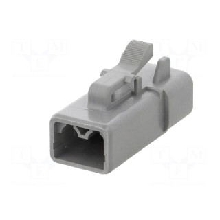 Connector: wire-wire | ATP | plug | female | PIN: 2 | Locking: latch | grey