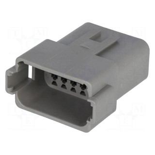 Connector: wire-wire | DT | male | plug | for cable | PIN: 12 | grey | IP68