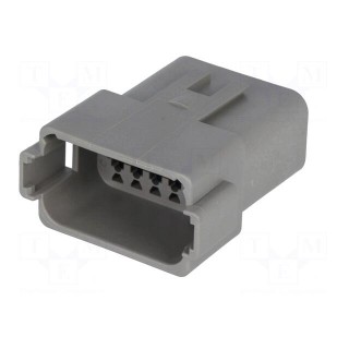Connector: wire-wire | DT | male | plug | for cable | PIN: 12 | grey | IP68