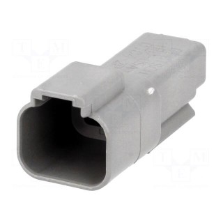 Connector: wire-wire | DT | plug | male | PIN: 2 | IP68 | Locking: latch