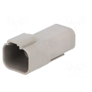 Connector: wire-wire | DT | male | plug | for cable | PIN: 4 | grey | IP68