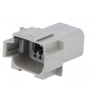 Connector: wire-wire | DT | male | plug | for cable | PIN: 8 | grey | IP68