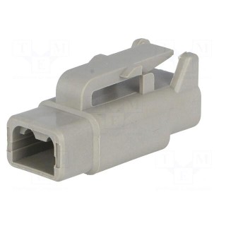 Connector: wire-wire | DTM | plug | female | PIN: 2 | IP68 | Locking: latch