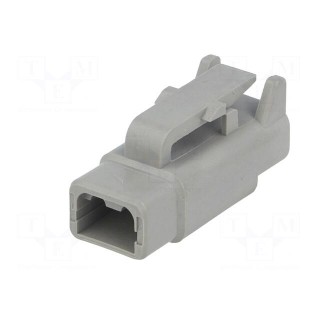 Connector: wire-wire | DTM | female | plug | for cable | PIN: 2 | crimped