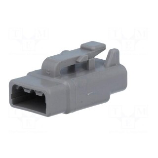 Connector: wire-wire | DTM | female | plug | for cable | PIN: 3 | crimped