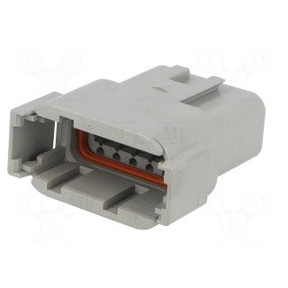 Connector: wire-wire | DTM | male | plug | for cable | PIN: 12 | grey | IP68