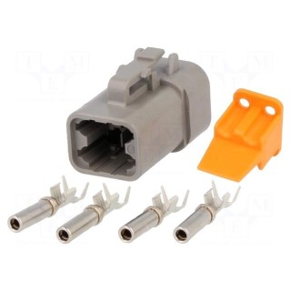 Connector: wire-wire | DTP | plug | female | Size: 12 | 2÷4mm2 | PIN: 4